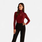 Slim Fit Long Sleeve Ribbed Turtleneck Sweater