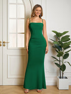 Solid Ruched Bodycon Formal Dress