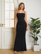 Solid Ruched Bodycon Formal Dress
